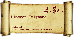 Linczer Zsigmond névjegykártya