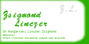 zsigmond linczer business card